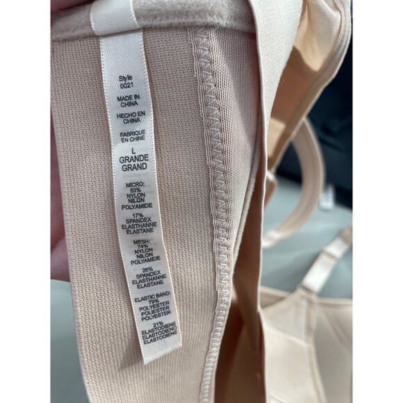 Rhonda Shear 2 Pack Molded Cup Bra with Wrap Back Size Large Black Beige 665.7 - Picture 6 of 10